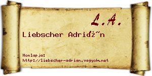 Liebscher Adrián névjegykártya